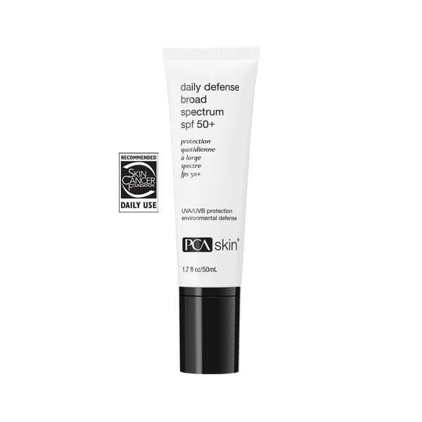 Tube of PCA Skin Daily Defense broad spectrum SPF 50+