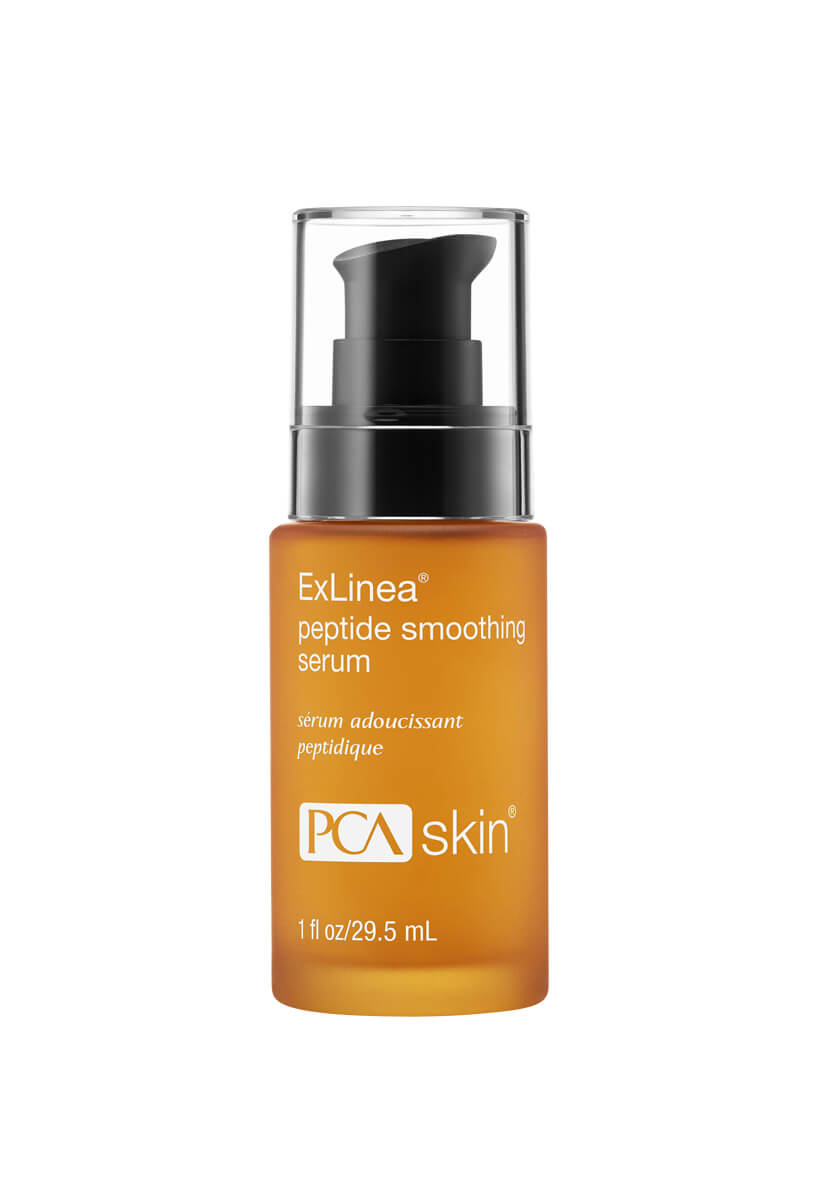 Pump bottle of PCA SKIN ExLinea peptide smoothing serum